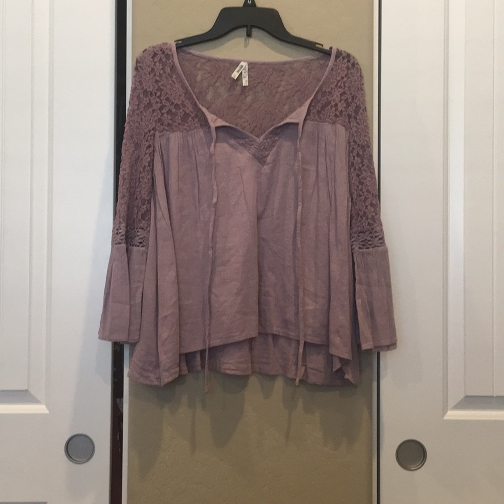 Lace purple blouse